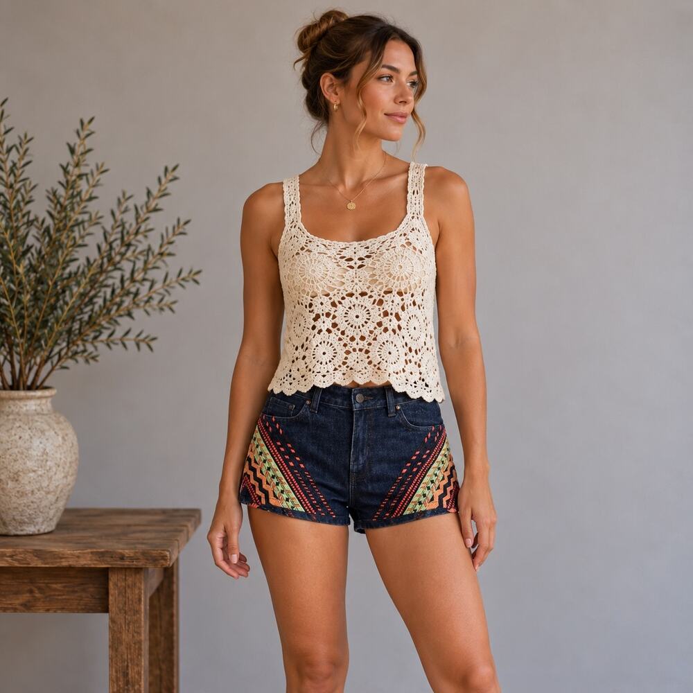 BDG Denim Short shorts with embroidery size 29